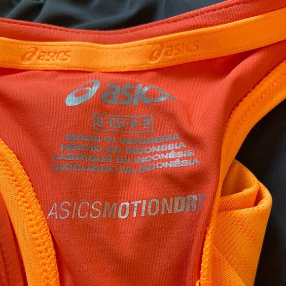 ASICS Women's Orange Tank Dress with Shorts for Tennis - Picture 7 of 7